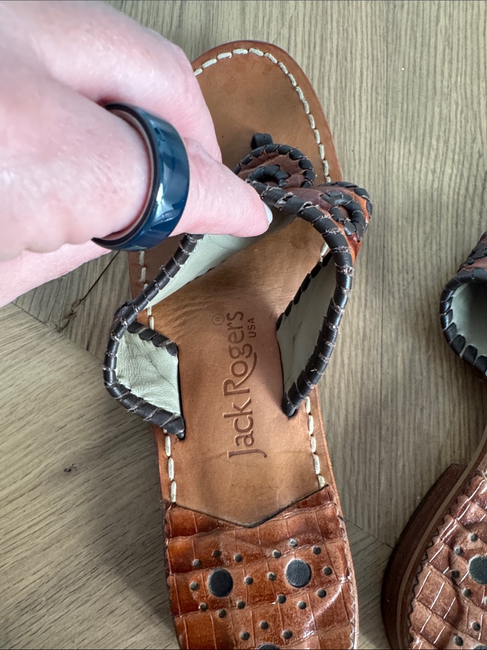 Jack Rogers Brown Leather Sandals _
- Size 8 - Picture 4 of 4